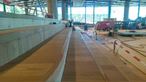 Detaljbild av ekstavar vid trappnos